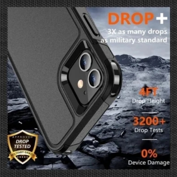 iPhone 12 Pro Black Spider Case with 2 pcs Tempered Glass - Picture 6 of 11